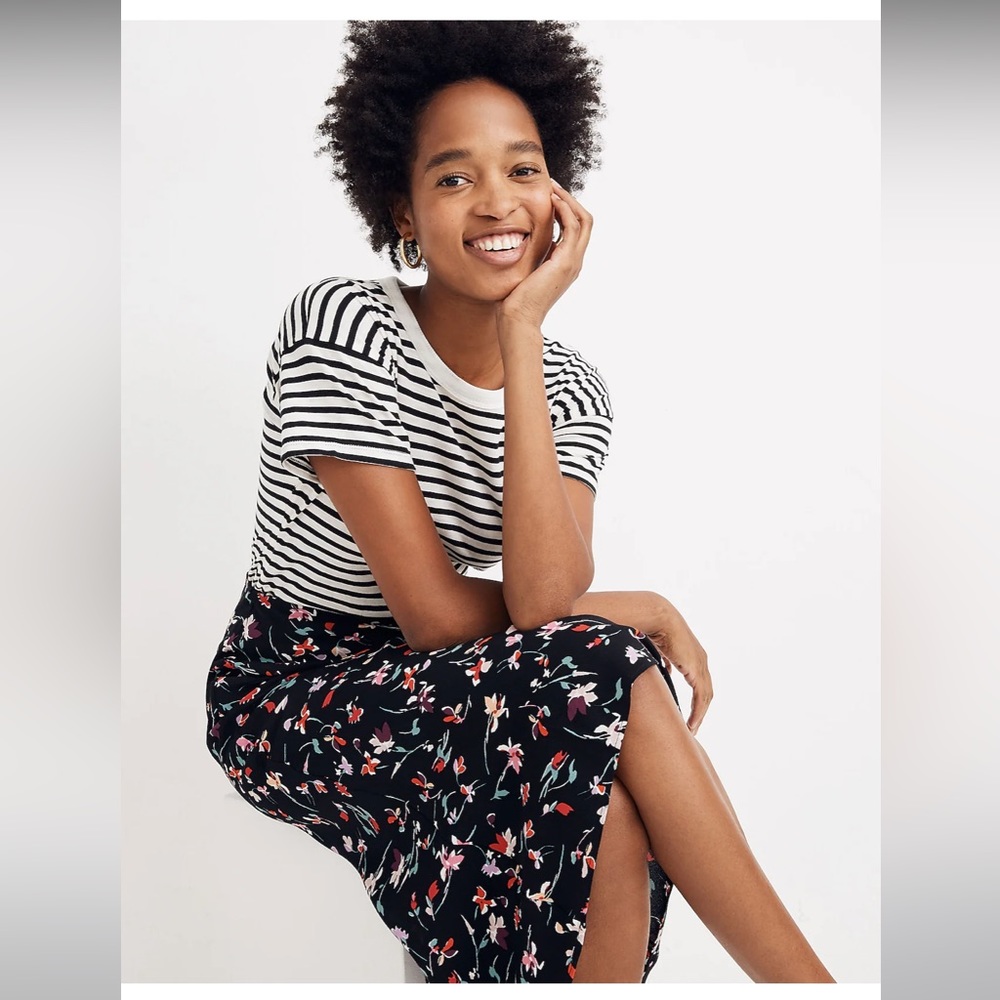 Madewell Midi Skirt in Drifting Flowers 00